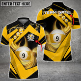 Maxcorners Billiards 9 Ball Multi Color Options Lightning Personalized Name 3D Shirt