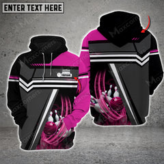 Maxcorners Bowling And Pins Spinning Multicolor Option 3D Custom Name Shirt