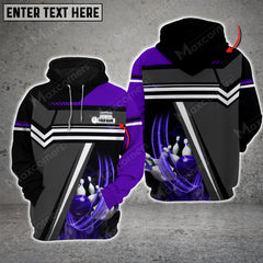 Maxcorners Bowling And Pins Spinning Multicolor Option 3D Custom Name Shirt