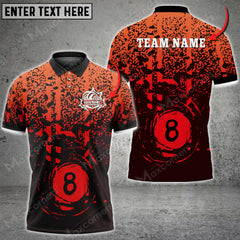 Maxcorners Billiards Ball 8 Personalized Name, Team Name Unisex Shirt ( Multicolor Options )