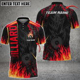 Maxcorners Billiards Ball 8 Hell Flame Personalized Name, Team Name Unisex Shirt ( Multicolor Options )