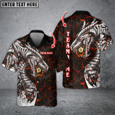 Maxcorners Fire Dragon 2 ( Ball 8 ) Billiards Multicolor Options Personalized Name Hawaiian Shirt ( 4 Colors )