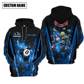 Maxcorners Billiards Abstract Grunge Texture Multicolor Option Customized Name 3D Shirt For Ray Richardson