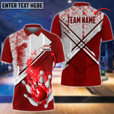 Maxcorners Fire Bowling And Pins X Factor Multicolor Option Customized Name 3D Shirt (4 Colors)