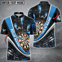 Maxcorners Flaming Magma Darts Multicolor Option Personalized Name 3D Shirt