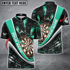 Maxcorners Flaming Magma Darts Multicolor Option Personalized Name 3D Shirt