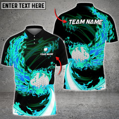 Maxcorners Golf Breath Of Fire Multicolor Option Customized Name 3D Shirt