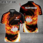 Maxcorners Golf Breath Of Fire Multicolor Option Customized Name 3D Shirt