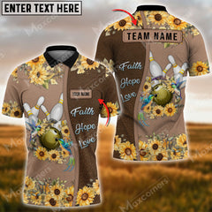 Maxcorners Bowling And Pins Hummingbird Multicolor Option Customized Name 3D Shirt
