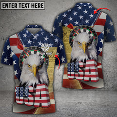 Maxcorners Darts Eagle American Personalized 3D All Over Printed Shirt