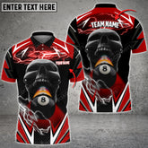 Maxcorners Billiards Lightning Into Skull Multicolor Options Customized Name 3D Shirt