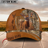 Maxcorners The Best Hunting Deer Leather Pattern Personalized Hats 3D Multicolored
