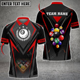 Maxcorners Billiards 8 Ball For Team Multi Color Options Personalized Name 3D Shirt