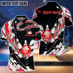 Maxcorners Breath Of Water Bowling And Pins Multicolor Option Customized Name 3D Shirt