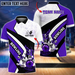 Maxcorners Hydro Bowling And Pins Multicolor Option Customized Name 3D Shirt