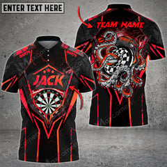 Maxcorners Darts Octopus Wrapped Around Color Options Personalized Name, Team Name Unisex 3D Shirt