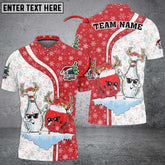 Maxcorners Xmas Bowling And Pins Multicolor Option Customized Name 3D Shirt