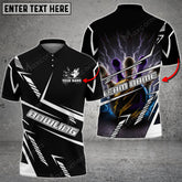 Maxcorners Bowling Ball And Pins Cyber Thundering Multicolor Option Customized Name 3D Shirt (4 Colors)