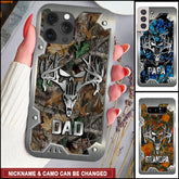Maxcorners Deer Hunting Buck Head Skull Personalized Name Multicolor Phone Case (6 colors) LM0912