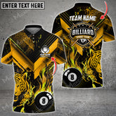 Maxcorners Billiards King Forest Fire Personalized Name, Team Name 3D Shirt ( 6 Colors )