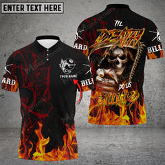 Maxcorners Til Death Do Us Billiard Skull Personalized Name 3D Shirt (Multi Color Options)