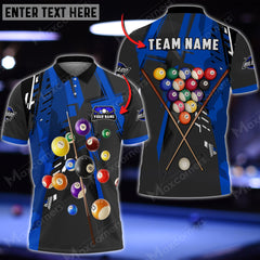 Maxcorners Billiards X-Shaped Texture Multicolor Options Customized Name 3D Shirt