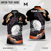 Maxcorner Customized Name Golf Winding Dragon Multicolor Options 3D Polo Shirt ( 4 Colors )