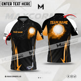 Maxcorner Customized Name Burning Golf Club Multicolor Options 3D Polo Shirt ( 4 Colors )