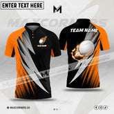 Maxcorner Customized Name Golf Ball Signature Multicolor Options 3D Polo Shirt ( 6 Colors )