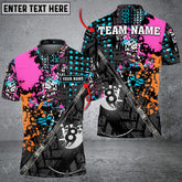 Maxcorners Cue Billiards 8 Ball Colorful Personalized Name 3D Shirt