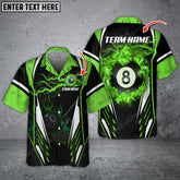 Maxcorners Billiards 8 Ball Thunder Multicolor Options Personalized Name Hawaiian Shirt ( 4 Colors )