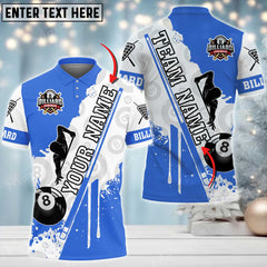 Maxcorners Billiards Player 8 Ball Personalized Name Team Name 3D Shirt (Multi Color Options)