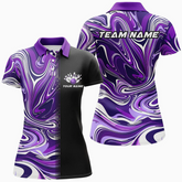 Maxcorners Ladies Bowling And Pins Jerseys Multicolor Option Customized Name 3D Shirt For Women