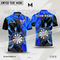 Maxcorners Darts Water & Fire Multicolor Option Customized Name 3D Shirt