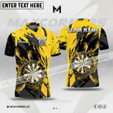 Maxcorners Darts Water & Fire Multicolor Option Customized Name 3D Shirt
