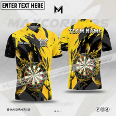 Maxcorners Darts Water & Fire Multicolor Option Customized Name 3D Shirt