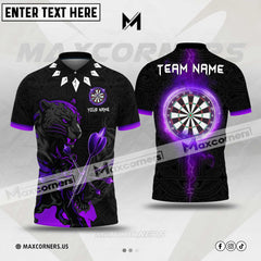 Maxcorners Darts Black Panther Multicolor Option Customized Name 3D Shirt