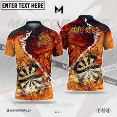 Maxcorners Darts Volcanic Lava Multicolor Option Customized Name 3D Shirt