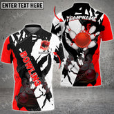 Maxcorners Bowling Ball And Pins Cracks Of Time Multicolor Option Customized Name 3D Shirt (6 Colors)