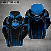 Maxcorners Bowling And Pins Polka Dot Motifs Premium Multicolor Option 3D Custom Name Shirt