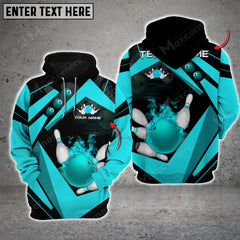 Maxcorners Bowling Ball Premium Multicolor Option 3D Custom Name Shirt