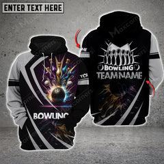 Maxcorners Strike King Bowling Premium Multicolor Option 3D Custom Name Shirt