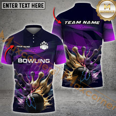 Maxcorners Bowling Jersey Multicolor Options Personalized Name, Team Name 3D Shirt