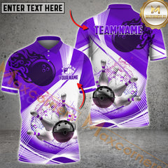 Maxcorners Ball And Pins Water Bowling Jersey Multicolor Options Personalized Name, Team Name 3D Shirt