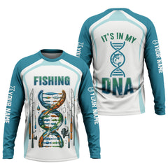 Maxcorners Its In My DNA Fishing Shirt, Fishing Funny Shirt, Long Sleeve Sun Shirts, Gift For Fisherman