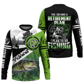 Maxcorners I Plan To Go Fishing SPF Shirts For Men, Funny Fishing Shirts, Gag Gifts For Men, Long Sleeve Tops