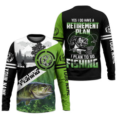 Maxcorners Yes I Do Have Retirement Plan To Go Fishing SPF Shirts For Men, Funny Fishing Shirts, Gag Gifts For Men
