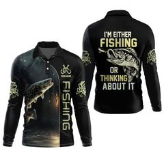 Maxcorners I'm Fishing, Thinking About It, Funny Fishing Shirts, UV Shirts For Men, Men Long Sleeve Shirt