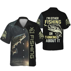 Maxcorners I'm Fishing, Thinking About It, Funny Fishing Shirts, UV Shirts For Men, Men Long Sleeve Shirts
