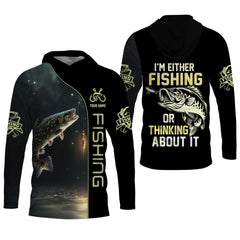 Maxcorners I'm Fishing, Thinking About It, Funny Fishing Shirts, UV Shirts For Men, Men Long Sleeve Shirt